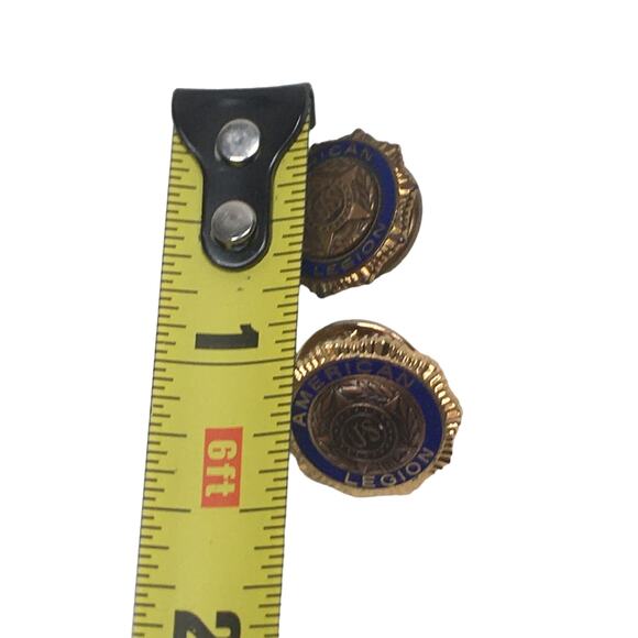 Lot of 2 US American Legion Vintage Tack Lapel Pin US Star One Screwback - Picture 6 of 6